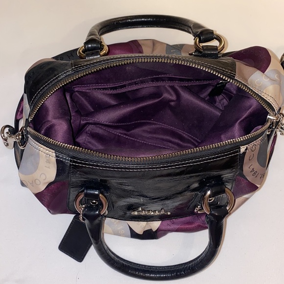 Vintage Coach Supercute!!  Mini Small Medium Coach Black Purple Multi EUC!! - Picture 10 of 11